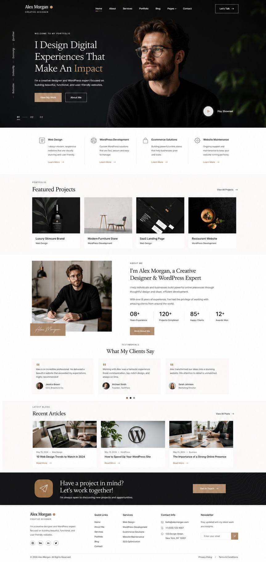 Premium WordPress Portfolio Theme