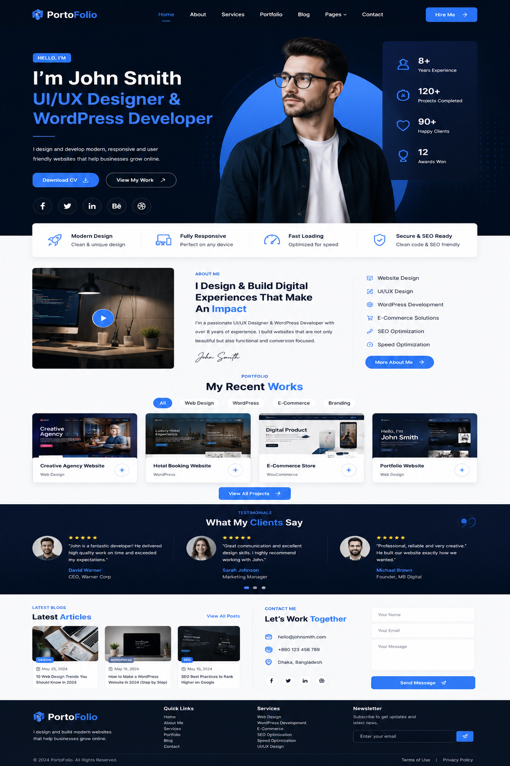 PortfolioPro Slider – Modern Portfolio WordPress Theme